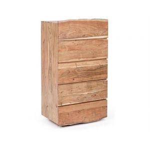 Webmarket Commode de style design 5 tiroirs en bois marron