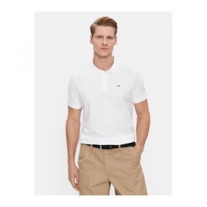 Tommy Jeans Pour homme. Polo Slim Logo blanc
