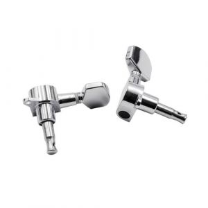 Vhbw Chevilles mécaniques 3R3L pour guitare électrique, folk – trou de perce 10 mm – argent