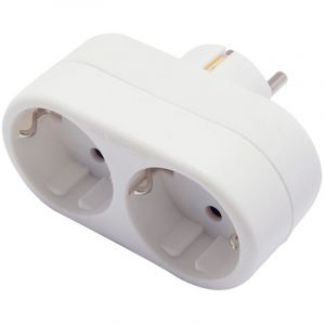 Chacon Domino frontal Schuko 2x16A - Blanc