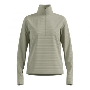 Odlo Essential Thermal Midlayer 1/2 Zip Maillot De Course Femmes - Vert Olive, Taille XL