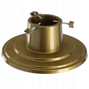 KADAX Support de sapin de Noël avec réservoir deau - Doré - Hauteur de larbre jusquà 2 m