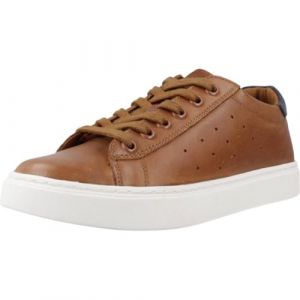 Geox J Nashik Boy A Basket, Cognac Navy, 39 EU