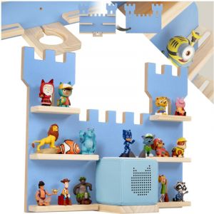 TecTake Tagère murale MyLittleStory Fortress pour jusqu'à 16 Tonies - Étagère, étagère murale, figurines