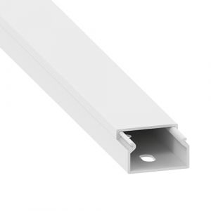 Goulotte blanche en plastique GGK 22mm x 12mm x 1,2m, lot de 4