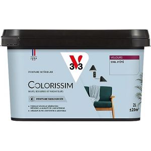 V33 Peinture multi-supports Colorissim Ciel d'&eacute;t&eacute; Velours 2L