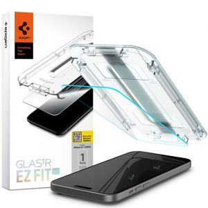 Spigen EZ Fit Glas.tR avec plateau d'installation - 1 pack Apple iPhone 15