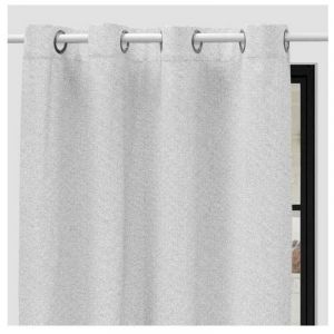 Soleil d'Ocre Rideau occultant &agrave; oeillets Eclipse blanc 135x250 cm