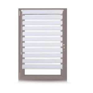 Relaxdays Store enrouleur double face klemmfix en blanc sans perçage fenêtre porte balcon en tissu 56-106 cm, blanc - 4052025962982