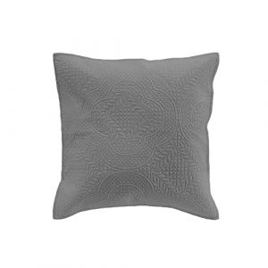 Image de Housse de coussin (40 cm) Romane Gris anthracite