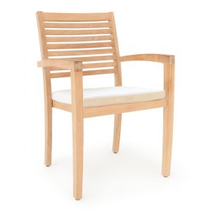 Garland Coussin de chaise Toscana 60x60cm 7cm Epaisseur Déperlant Imperméable Blanc