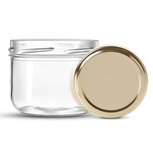 Lot De 6 Bocaux-Terrine 470 Ml -Avec Les Couvercles Dor&eacute;s