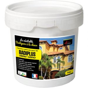 Image de Arcane industries Badigeon à la chaux Badiplus pour décoration intérieure/extérieure 20Kg (100m²) Cadix crème