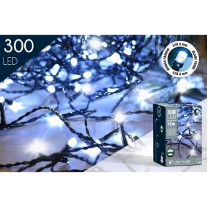CP International Guirlande Flash - 300 LED 5 mm blanc froid - L.15 m fil vert