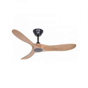 Casafan Ventilateur de plafond 312225 ECO GENUINO 122 cm noir mat/chêne moyen