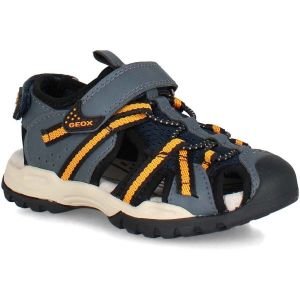 Geox J Borealis Boy B Sandale, Navy/Orange, 26 EU