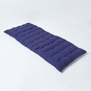 Homescapes - Coussin pour banc de jardin 2 places, Bleu marine - Bleu Marine