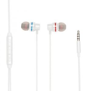 WE Ecouteurs avec micro 1.2m - jack 3.5mm, boitier de controle int&eacute;gr&eacute; au cable