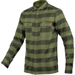 Image de Endura Hummvee LS Flannel Shirt Men, olive S Manches longues