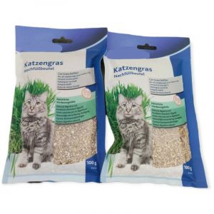 No Name Animallparadise - Un Lot de Deux sachets d'herbe à Chat, orges 100gx2