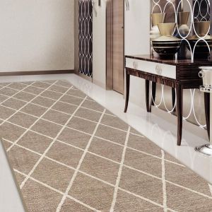 Tapis de couloir Cosenza Beige 80 x 200 cm