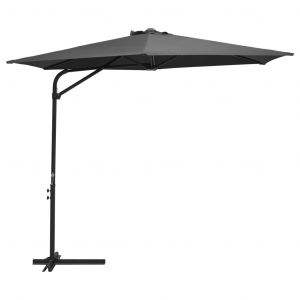 Image de VidaXL Parasol d'ext&eacute;rieur avec m&acirc;t en acier 300x250 cm Anthracite