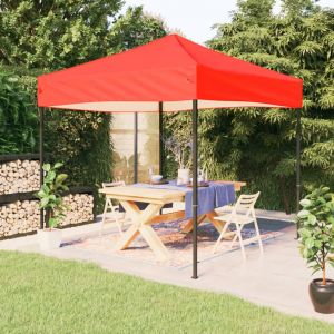 VidaXL Tente de réception pliable Rouge 3x3 m
