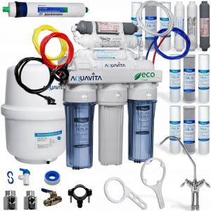 Azura home design Osmoseur domestique 7 étapes de filtration AV RO7 BIO+ - +3 jeux de cartouches (12 pièces)