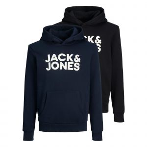 Jack & Jones Sweat Avec Capuche Corp Logo 2 Paires 164 cm Black / Pack W Navy Large