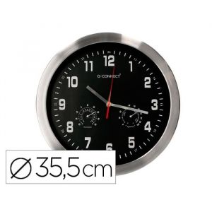 Q-connect Horloge Murale KF16953 Noir Ø 35,5 cm
