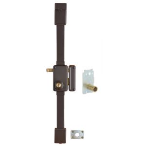 THIRARD Serrure en applique Beluga A2P à tirage pour entrée, droite, 3pts, Transit2 ø 23mm, axe 45mm, marron, 4 clés