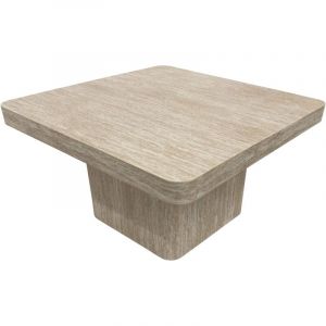 Oviala Table basse carrée 80 cm aspect naturel