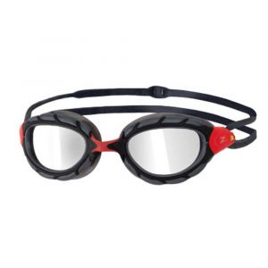 Zoggs Lunettes De Natation En Titane à Effet Miroir Predator Small Red Grey