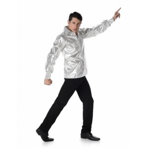 C mise disco brillante argent homme Taille: M