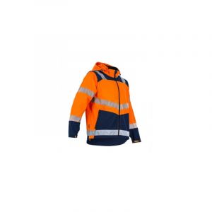 LMA Softshell Haute Visibilit&eacute; Bicolore Orange / Marine Cible xl