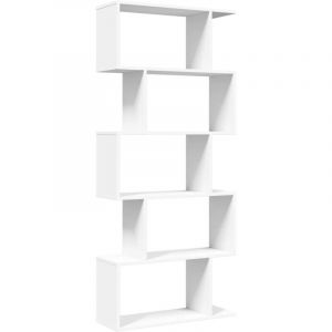 VidaXL &Eacute;tag&egrave;re s&eacute;paratrice de pi&egrave;ce &agrave; 5 niveaux blanc 70x24x161 cm, &eacute;tag&egrave;re, &eacute;tag&egrave;re &agrave; livres, &eacute;tag&egrave;re de rangement, biblioth&egrave;que