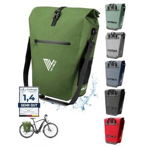 MIVELO Sacoche &eacute;tanche - Avec compartiment pour ordinateur portable et bandouli&egrave;re - 25L - Vert olive