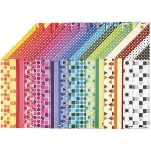 Creotime Papier imprimé cartonné - A4 - 250 gr - 16 feuilles