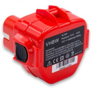 Image de Vhbw Batterie remplacement pour Makita 1220, 1222, 1233, 1234, 1235, 1235F, 1250, 192536-4, 192597-4 pour outil électrique (1500mAh