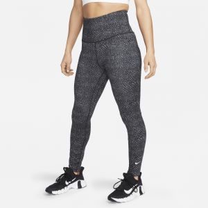 Nike Legging 7/8 imprimé à taille haute One pour femme - Black/White, Black/White - Taille XS