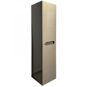 Colonne de salle de bain suspendue - Taupe - L30 x l30 x 120 cm - STEFANIE
