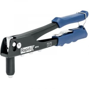 Rapid Kit de riveteuse manuelle RP10 avec 100 rivets en aluminium, cl&eacute; int&eacute;gr&eacute;e et poign&eacute;e souple pour rivets m&eacute;tal de &Oslash;3,2; &Oslash;4,0; &Oslash;4,8mm - (5001718)