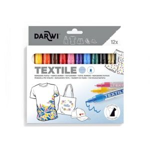 Darwi Tex Fabric Opak Marker Set M&eacute;lange 12 x 6 ml