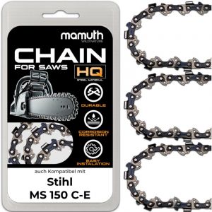 Oem 3x chaîne de tronçonneuse 25cm 1,3mm 1/4' 60 TG pour Stihl MS 150 C-E