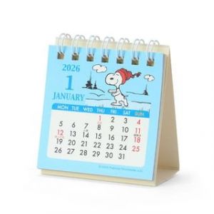 Sanrio SNOOPY Mini Desktop Calendar 2026 6.5&times;3.5&times;7.1cm