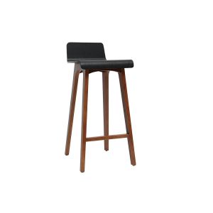 Image de Miliboo Chaise de bar noire 75 cm BALTIK