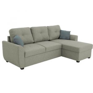 Image de Canapé d'angle fixe réversible Tissu sable Contemporain L 228 x P 142 x H 87 cm FOLK