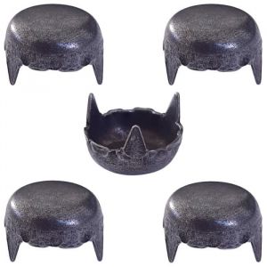 Cyclingcolors 5x clou d&eacute;coratif vintage 3 pointes 16mm acier fer aspect bronze vintage rustique meuble cache vis &eacute;crou bouton coffre bouclier rond