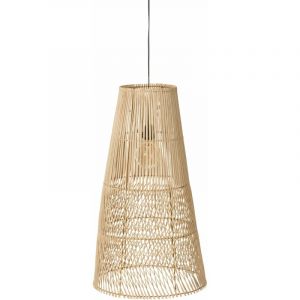 Lampe Suspension en Rotin "Alix" 75cm Naturel Prix