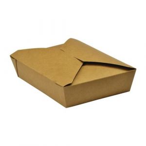 Boîtes Alimentaires en Carton Compostable No.2 1500mL - x 280 - Vegware - Carton biodégradable 195x140x48mm